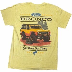 Ford Bronco Graphic T-Shirt Unisex Medium Yellow Vintage Style Off Road Tee